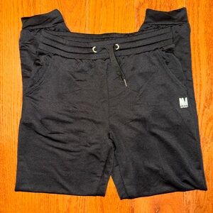 Nicole Miller Black Men's Jogger Sweatpants with Drawstring